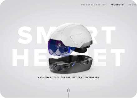 DAQRI: Corporate website & Helmet UI (AR)